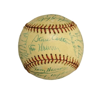 1975 Philadelphia Phillies Team Signed Baseball With 29 Signatures Including Schmidt, Carlton, and McGraw